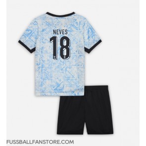 Portugal Ruben Neves #18 Replik Auswärtstrikot Kinder EM 2024 Kurzarm (+ Kurze Hosen)